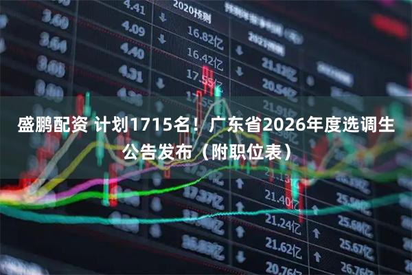 盛鹏配资 计划1715名!广东省2026年度选调生公告发布(附职位表)